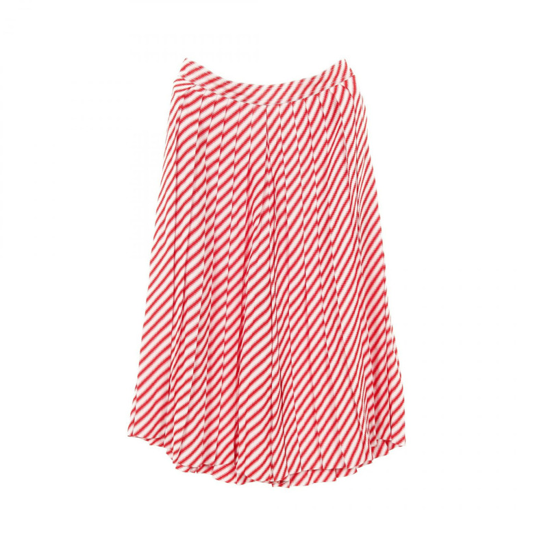 CELINE 褶皺褲黏膠纖維白紅尺寸 40 二手女款 Phoebe Philo Era-0