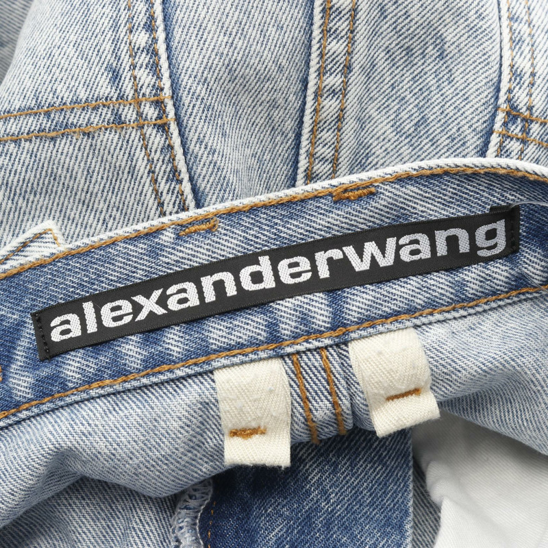 Alexander Wang 雙前片工裝牛仔褲 #25 棉質藍色二手-2