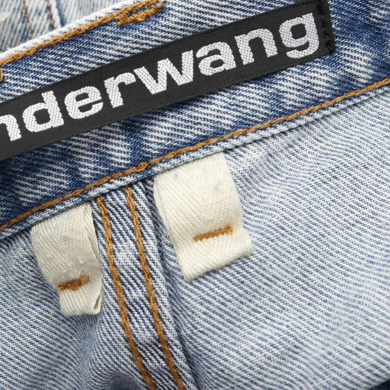 Alexander Wang 雙前片工裝牛仔褲 #25 棉質藍色二手-7
