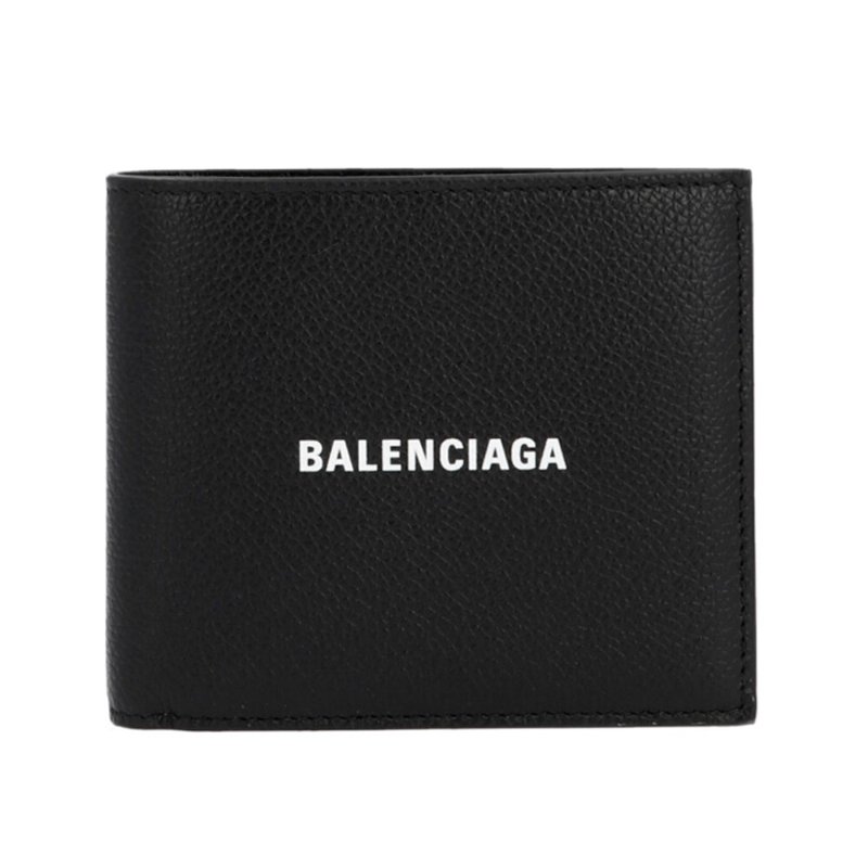 【Balenciaga 巴黎世家】Cash Square 皮革 卡夾 皮夾 短夾 黑色 5945491IZI31090-3