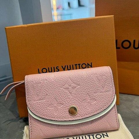 *SHIHNA名牌精品* LOUIS VUITTON ROSALIE 粉色壓紋零錢包