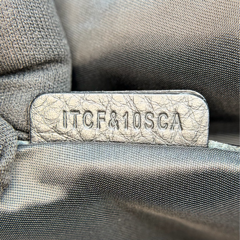 BURBERRY 格紋壓紋小牛皮黑色斜背包-3