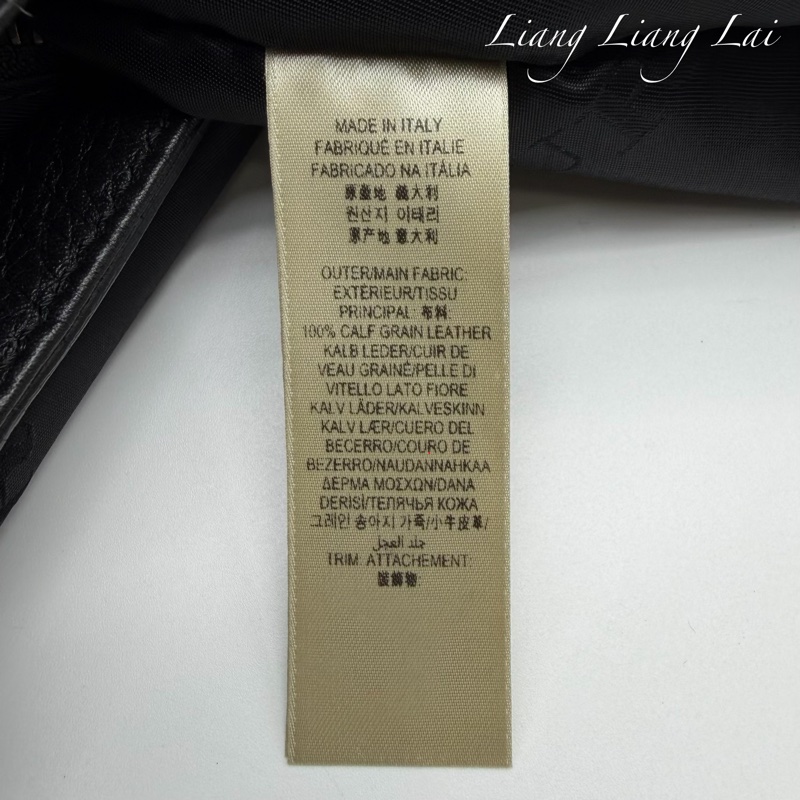 BURBERRY 格紋壓紋小牛皮黑色斜背包-14