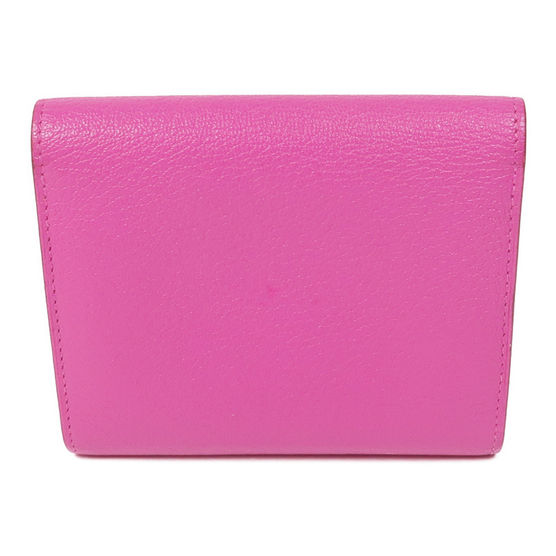 HERMES Chevre皮革Nevelle Petite Marco銀扣錢包-1