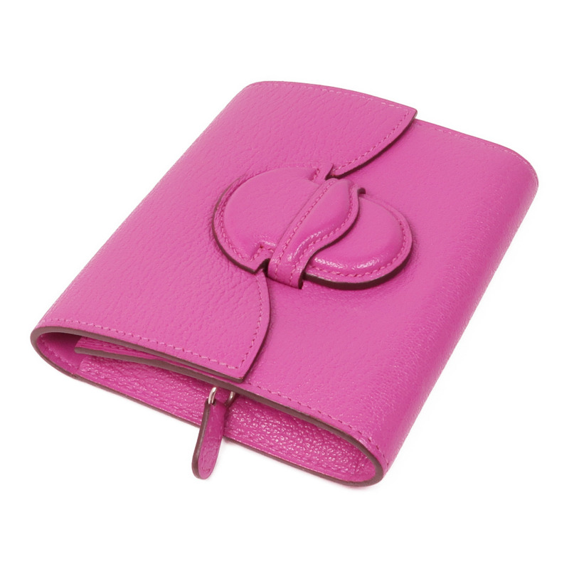 HERMES Chevre皮革Nevelle Petite Marco銀扣錢包-3