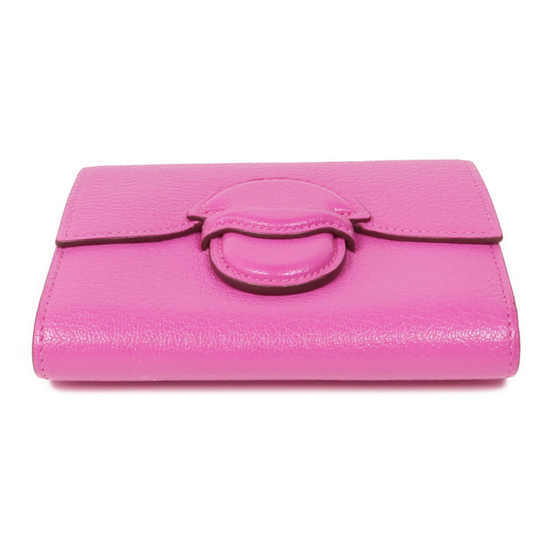 HERMES Chevre皮革Nevelle Petite Marco銀扣錢包-5
