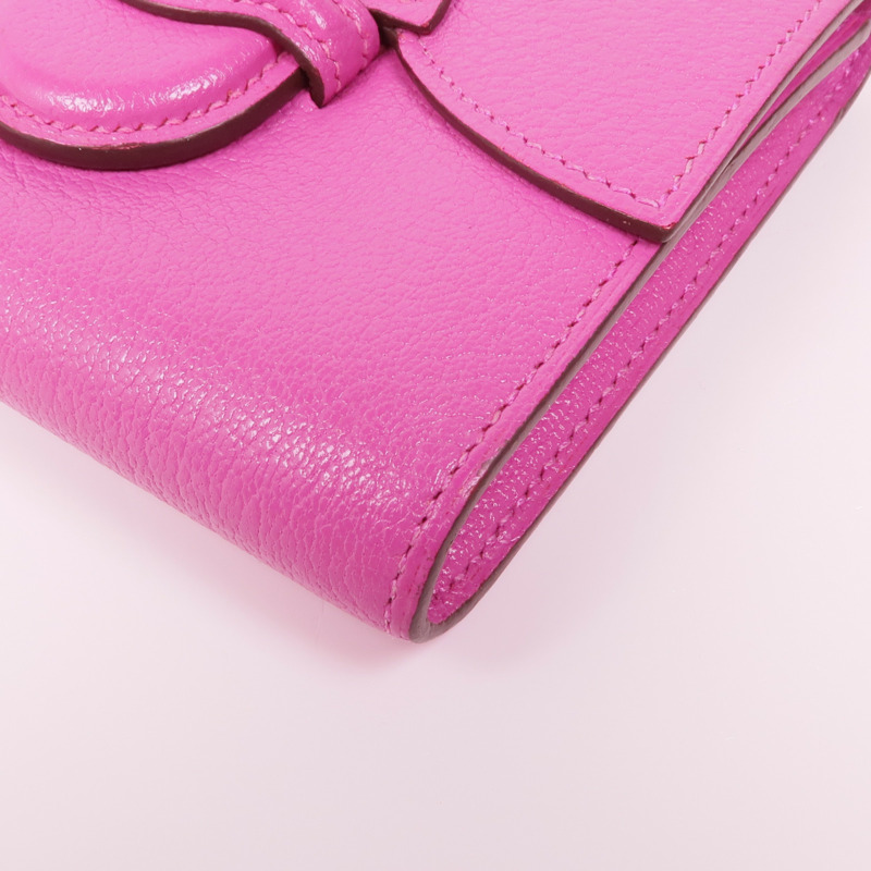 HERMES Chevre皮革Nevelle Petite Marco銀扣錢包-6