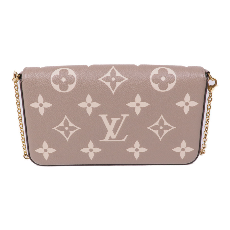 LOUIS VUITTON Monogram Empreinte Felicie Pochette金扣鏈帶肩背袋-1