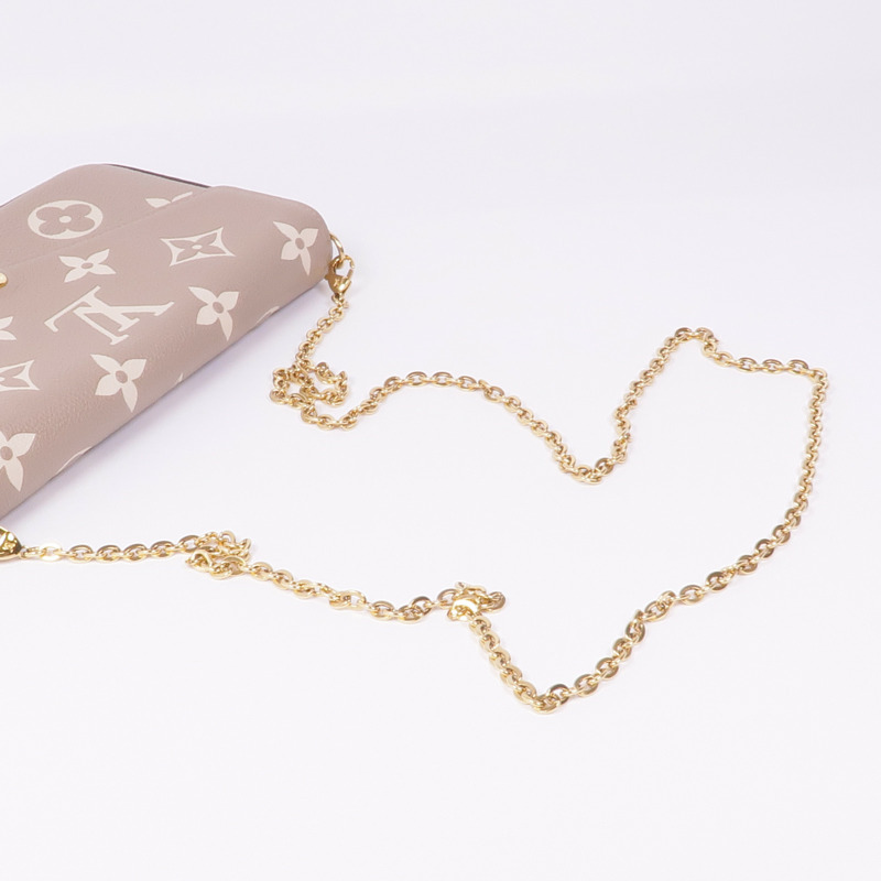 LOUIS VUITTON Monogram Empreinte Felicie Pochette金扣鏈帶肩背袋-8