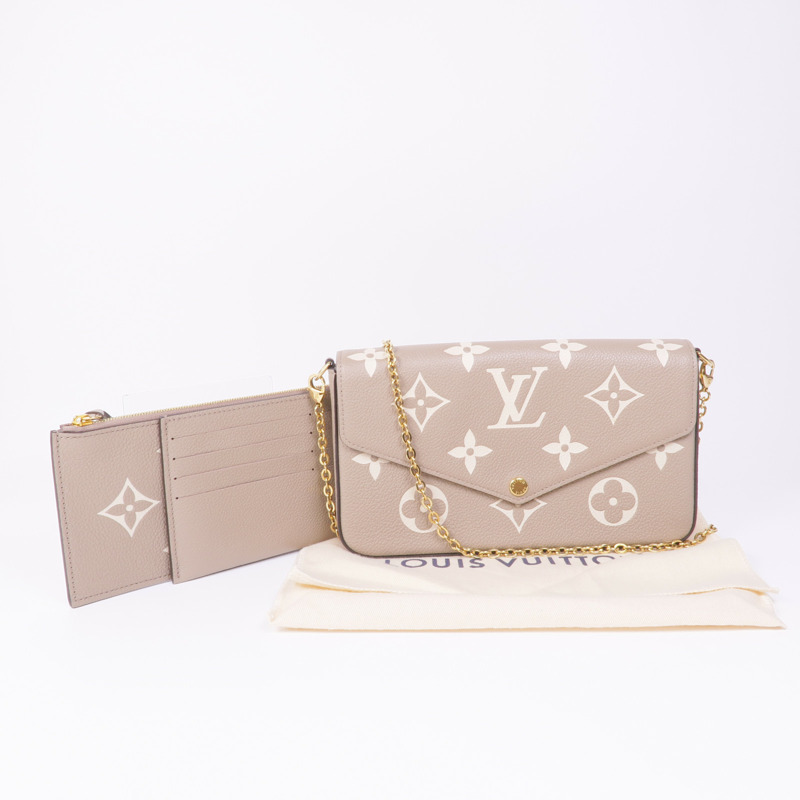 LOUIS VUITTON Monogram Empreinte Felicie Pochette金扣鏈帶肩背袋-13