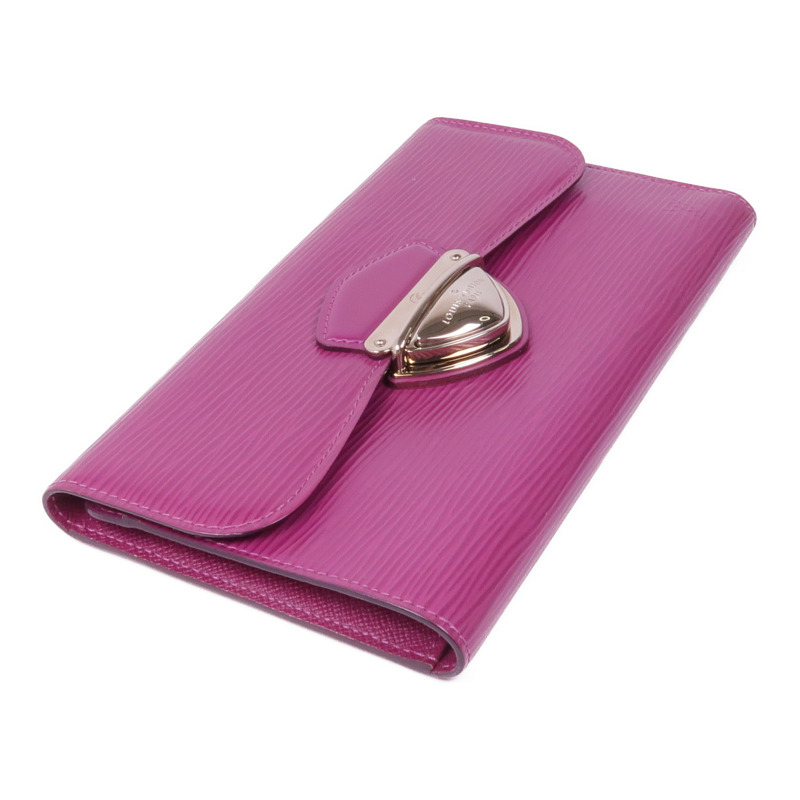 LOUIS VUITTON Epi Grenadine Eugenie銀扣長錢包-4