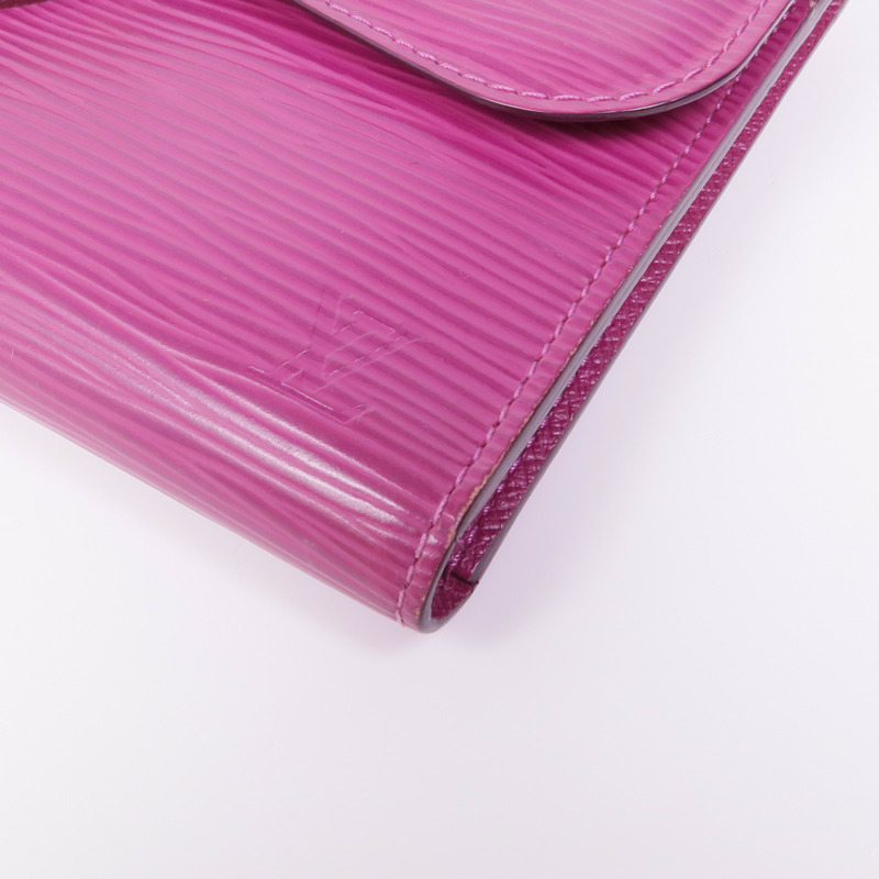 LOUIS VUITTON Epi Grenadine Eugenie銀扣長錢包-6