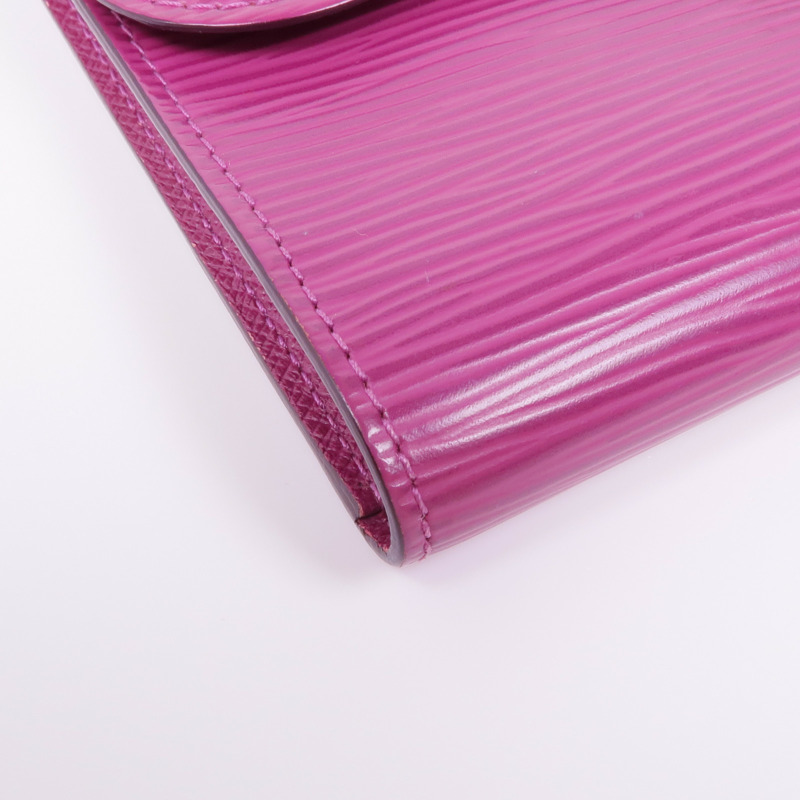 LOUIS VUITTON Epi Grenadine Eugenie銀扣長錢包-9