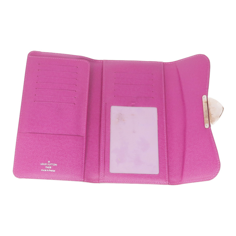 LOUIS VUITTON Epi Grenadine Eugenie銀扣長錢包-11