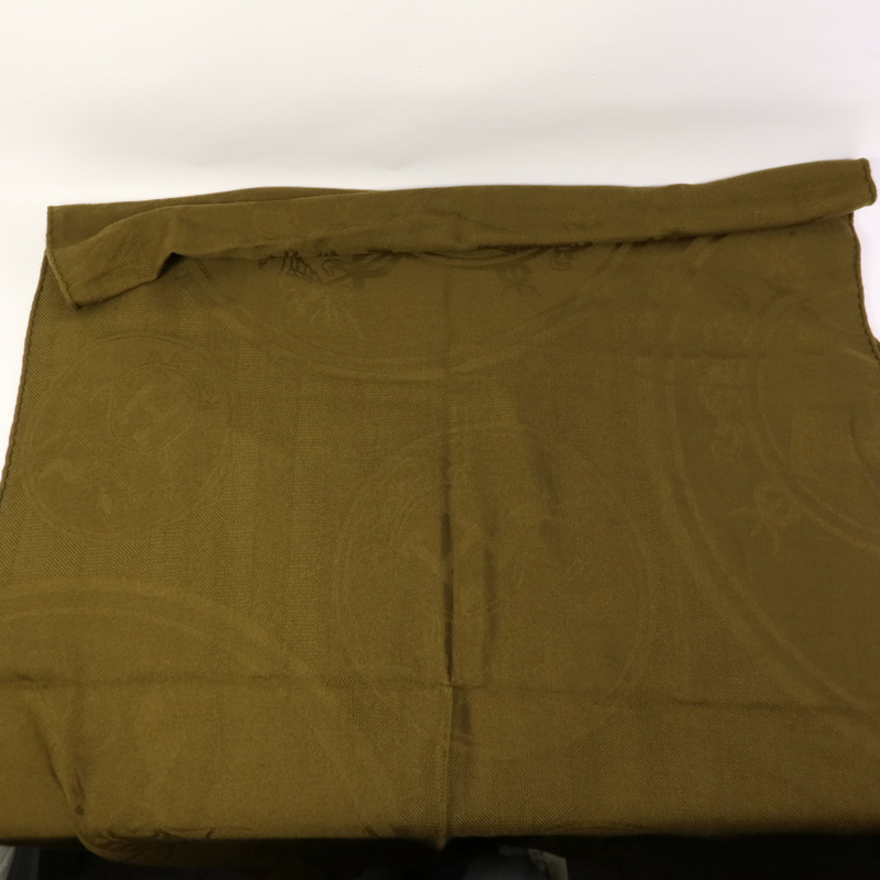 HERMES 羊絨/絲質Scarf頸巾-3