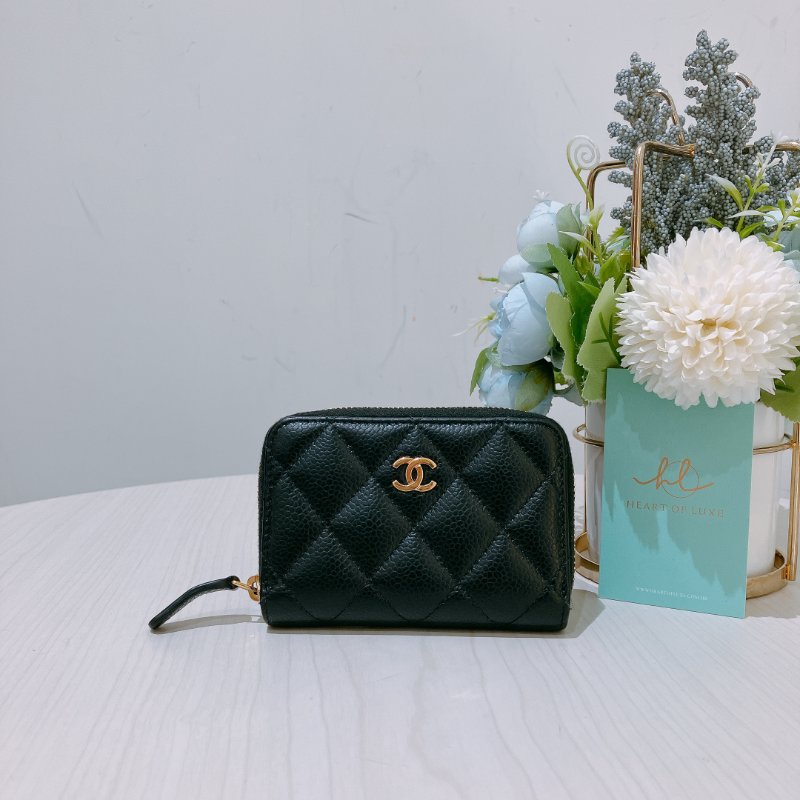 TK1850 CHANEL 香奈兒黑色零錢包 CLASSIC ZIPPED COINS PURSE CAVIAR-10