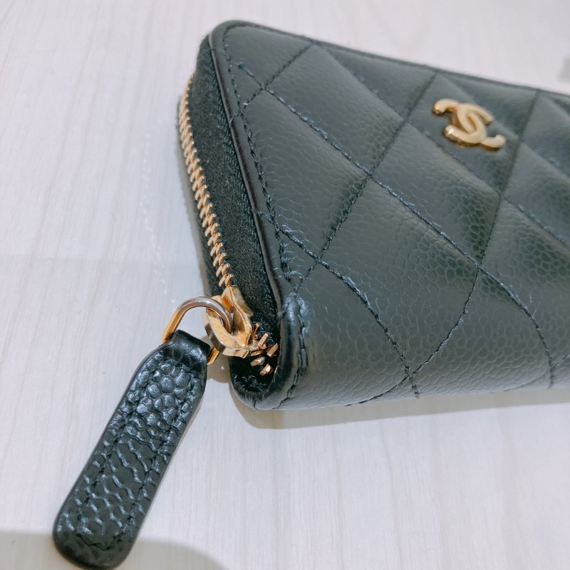 TK1850 CHANEL 香奈兒黑色零錢包 CLASSIC ZIPPED COINS PURSE CAVIAR-13