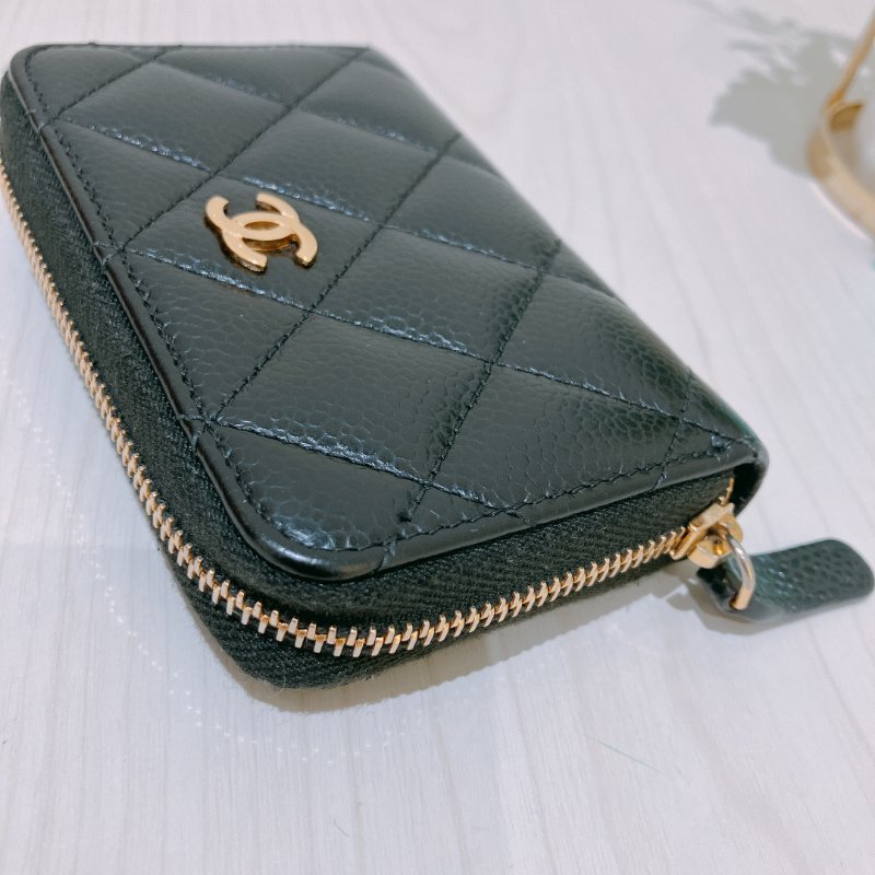 TK1850 CHANEL 香奈兒黑色零錢包 CLASSIC ZIPPED COINS PURSE CAVIAR-16