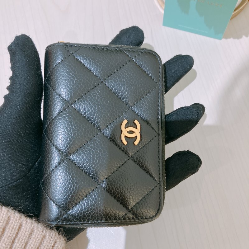 TK1850 CHANEL 香奈兒黑色零錢包 CLASSIC ZIPPED COINS PURSE CAVIAR-18