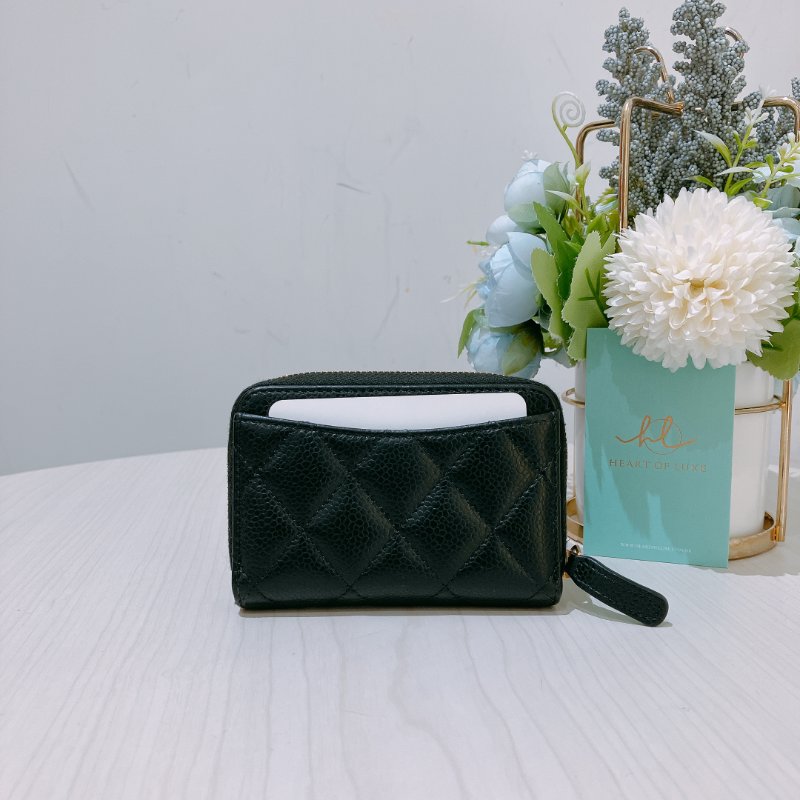 TK1850 CHANEL 香奈兒黑色零錢包 CLASSIC ZIPPED COINS PURSE CAVIAR-19