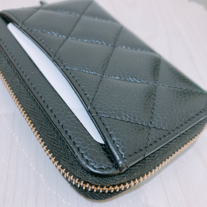 TK1850 CHANEL 香奈兒黑色零錢包 CLASSIC ZIPPED COINS PURSE CAVIAR-23