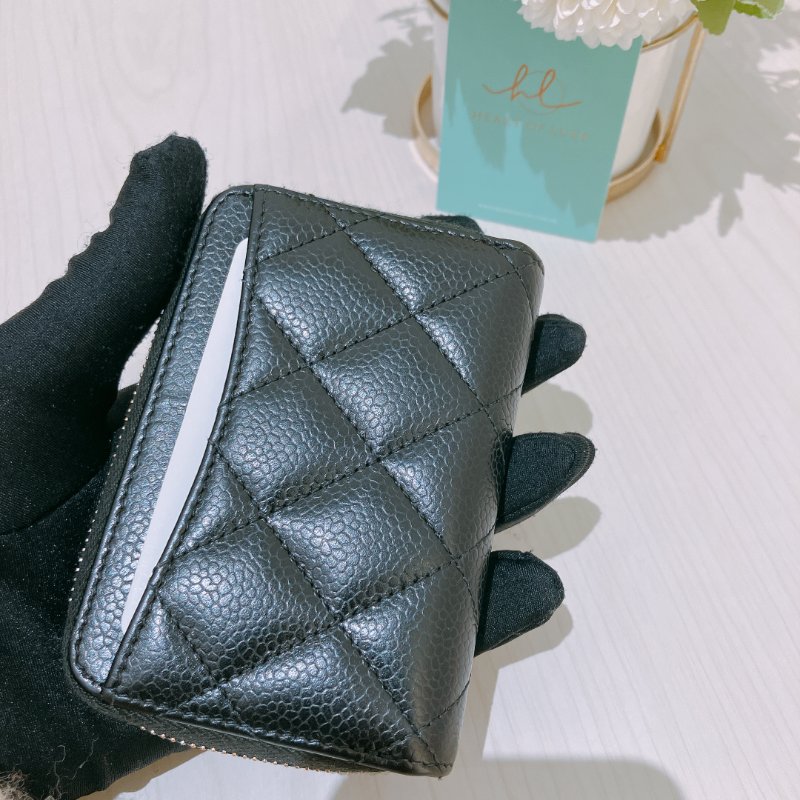 TK1850 CHANEL 香奈兒黑色零錢包 CLASSIC ZIPPED COINS PURSE CAVIAR-24