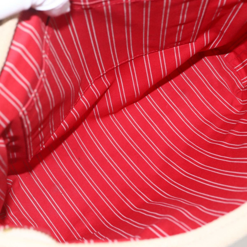 【日本直送】路易威登 Antigua Cabas MM 手提包 帆布 米色 紅色 M40035 LV Auth bs29841-10