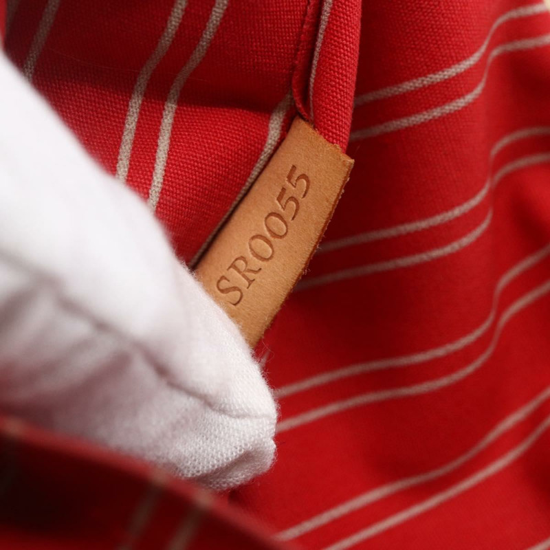 【日本直送】路易威登 Antigua Cabas MM 手提包 帆布 米色 紅色 M40035 LV Auth bs29841-11