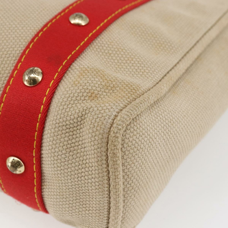 【日本直送】路易威登 Antigua Cabas MM 手提包 帆布 米色 紅色 M40035 LV Auth bs29841-14