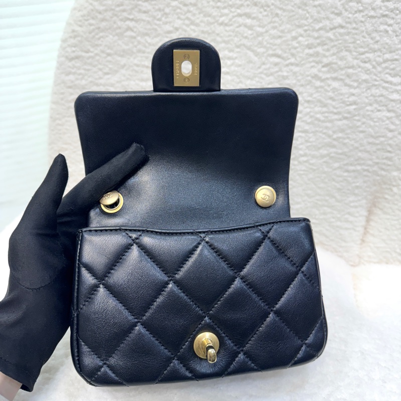 VIC限量💭🖤香奈兒小方胖CHANEL 24S 黑金湯圓珍珠方胖子AS4868（芯片）-14