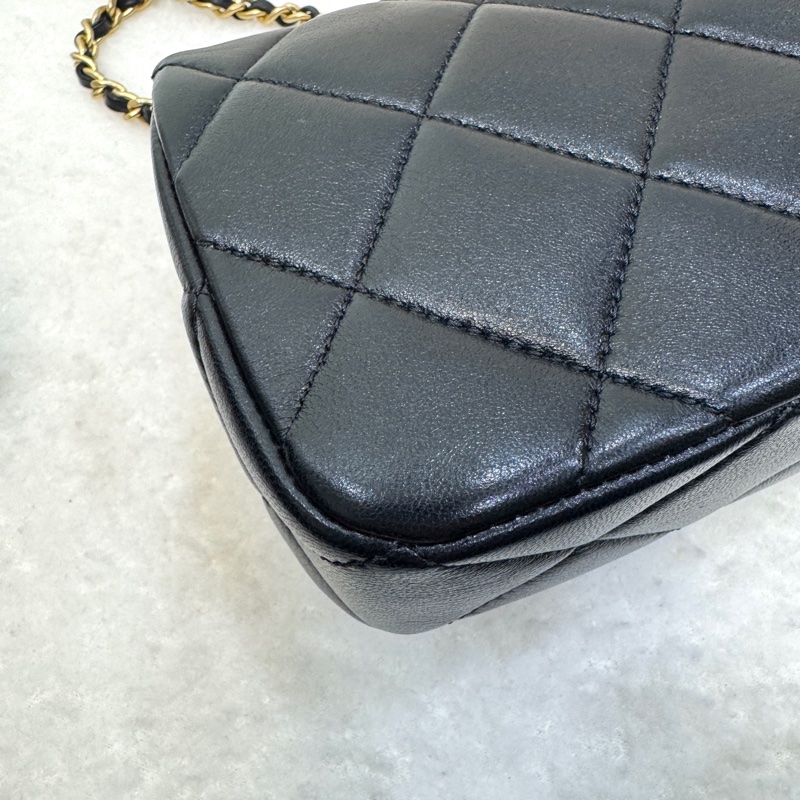 VIC限量💭🖤香奈兒小方胖CHANEL 24S 黑金湯圓珍珠方胖子AS4868（芯片）-23