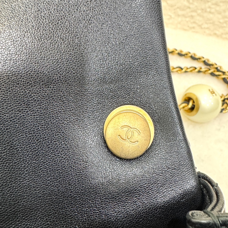 VIC限量💭🖤香奈兒小方胖CHANEL 24S 黑金湯圓珍珠方胖子AS4868（芯片）-27