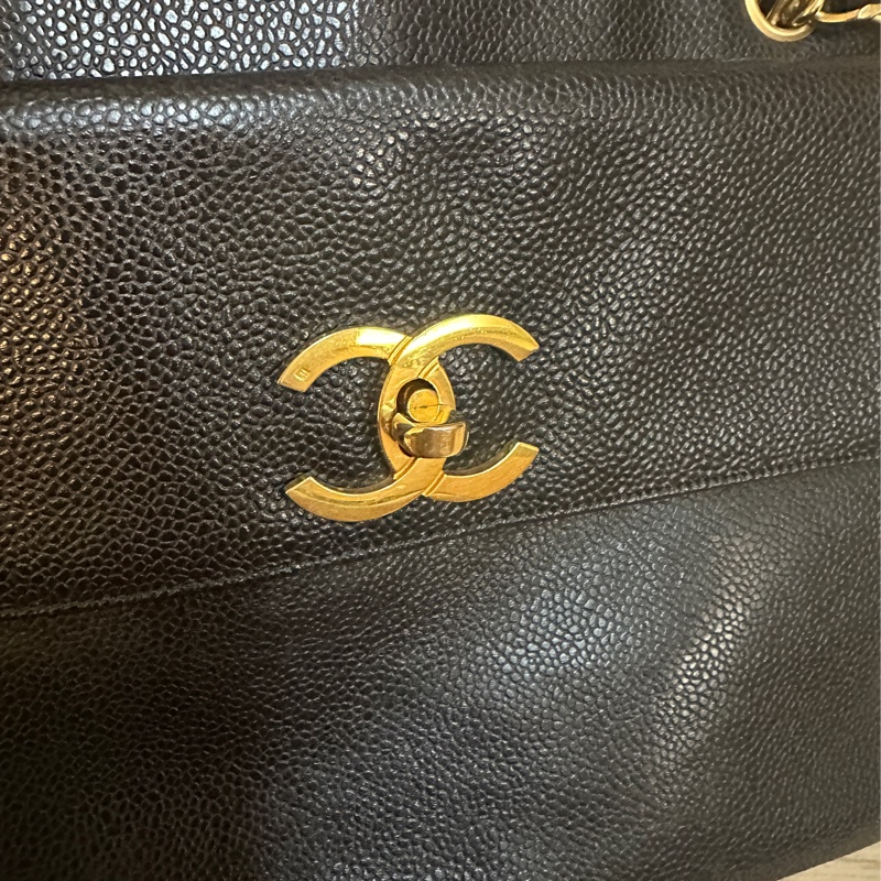 chanel老香荔枝牛皮肩背/側背皆可-3