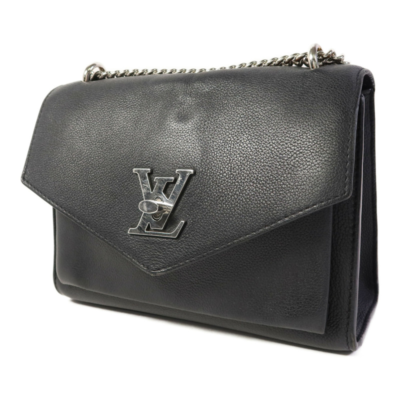 LOUIS VUITTON 牛皮皮革Mylockme銀扣鏈帶肩背袋-2