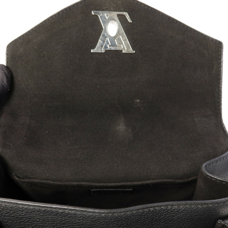 LOUIS VUITTON 牛皮皮革Mylockme銀扣鏈帶肩背袋-7