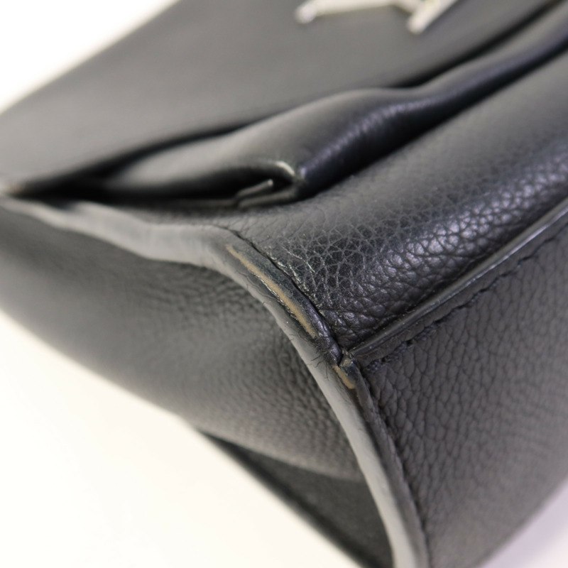 LOUIS VUITTON 牛皮皮革Mylockme銀扣鏈帶肩背袋-12