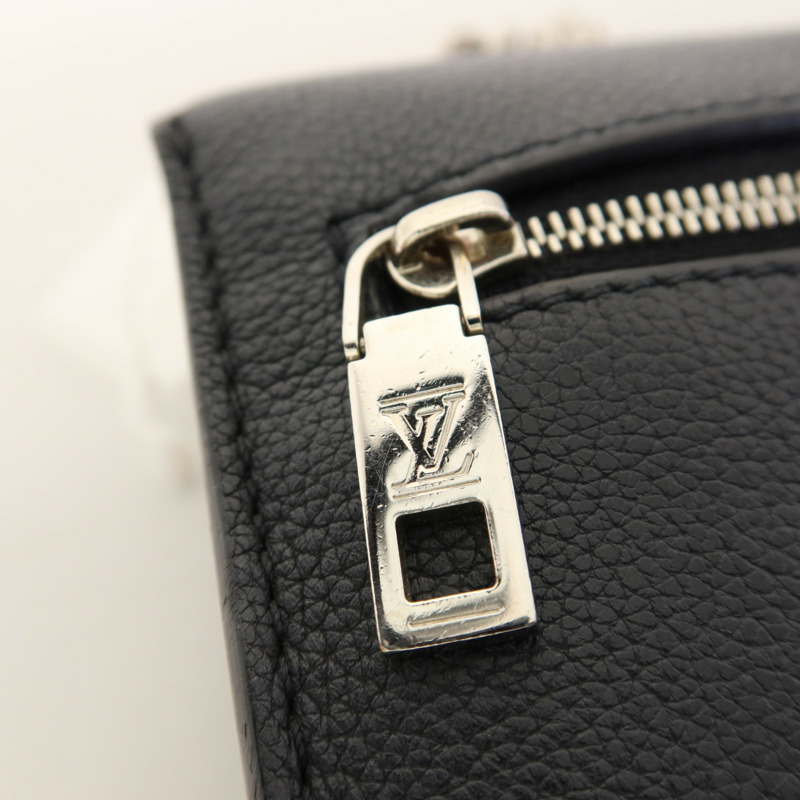 LOUIS VUITTON 牛皮皮革Mylockme銀扣鏈帶肩背袋-15