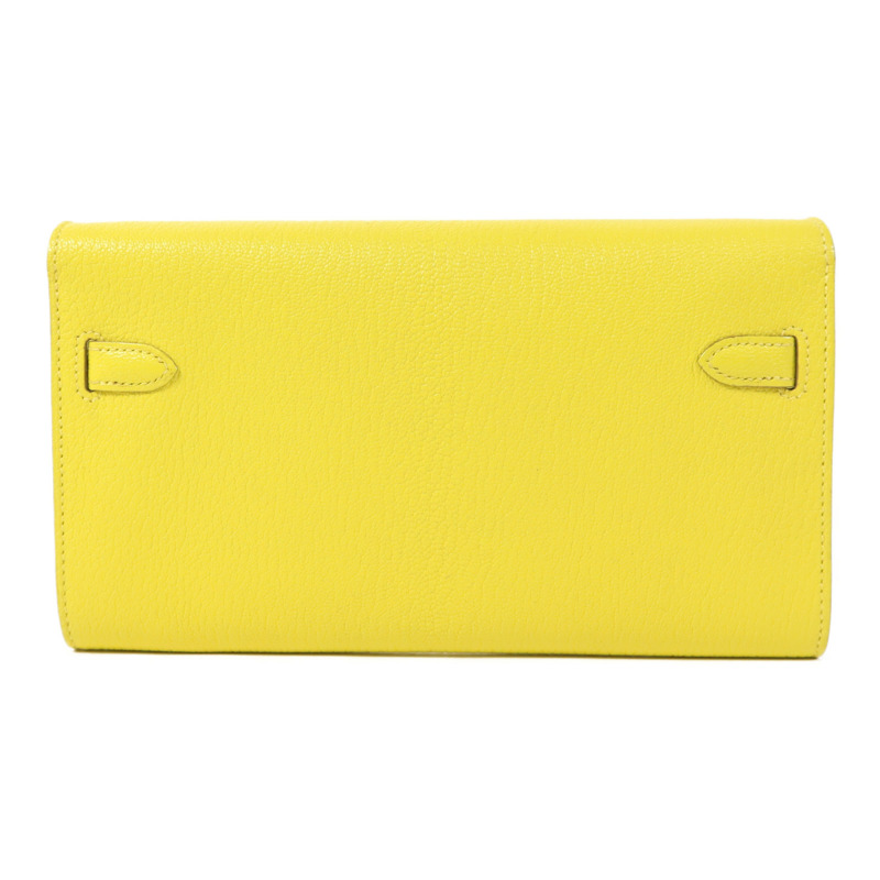 HERMES Chevre皮革Kelly To Go金扣肩背袋Lime-1