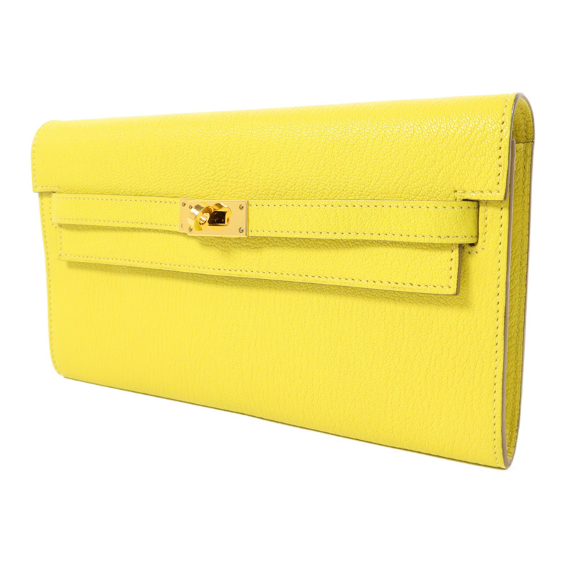 HERMES Chevre皮革Kelly To Go金扣肩背袋Lime-2