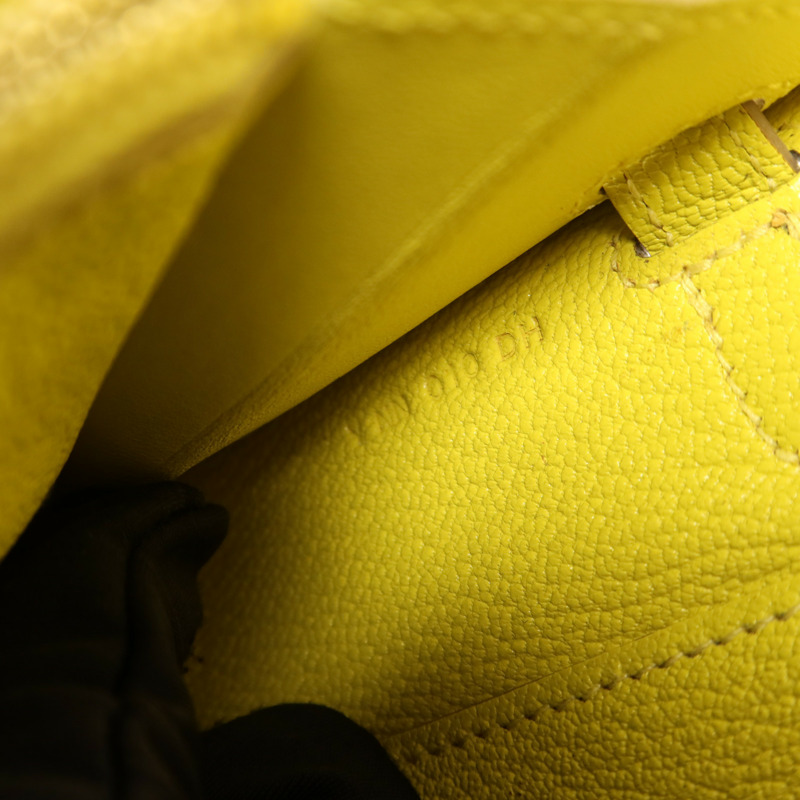HERMES Chevre皮革Kelly To Go金扣肩背袋Lime-8