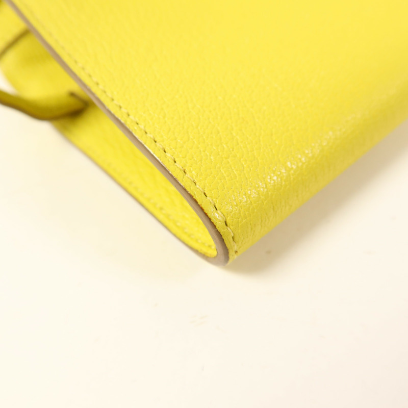 HERMES Chevre皮革Kelly To Go金扣肩背袋Lime-14