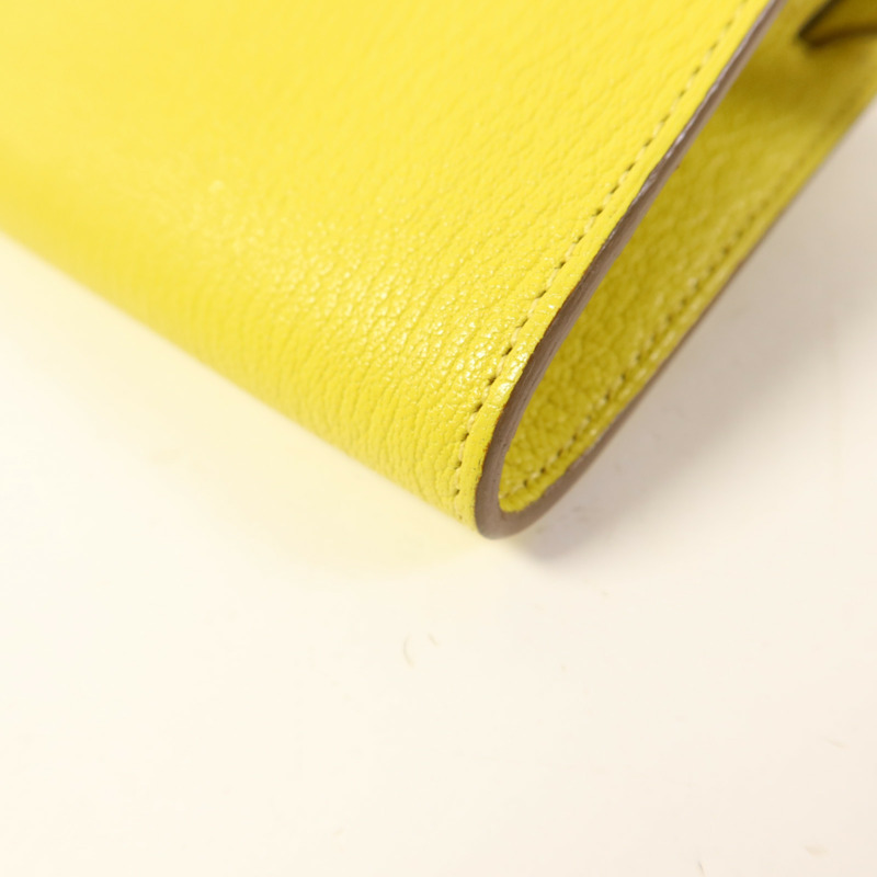 HERMES Chevre皮革Kelly To Go金扣肩背袋Lime-15
