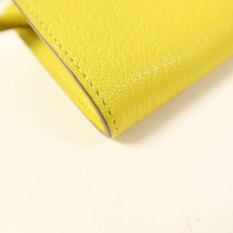 HERMES Chevre皮革Kelly To Go金扣肩背袋Lime-16