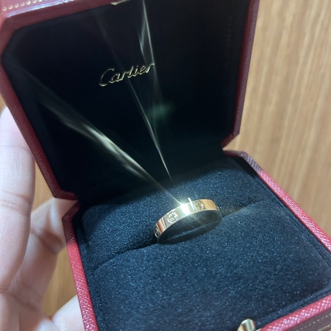 Cartier 卡地亞 LOVE 玫塊金戒指
