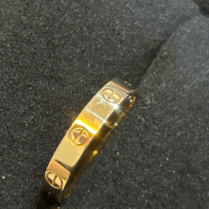 Cartier 卡地亞 LOVE 玫塊金戒指-7