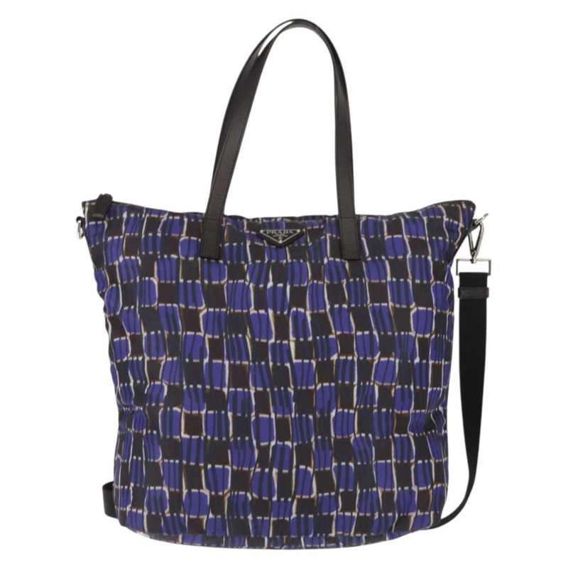 【日本直送】PRADA 手提包 尼龍 2 用 紫色 銀色 正品 145955-12