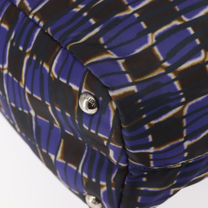 【日本直送】PRADA 手提包 尼龍 2 用 紫色 銀色 正品 145955-15