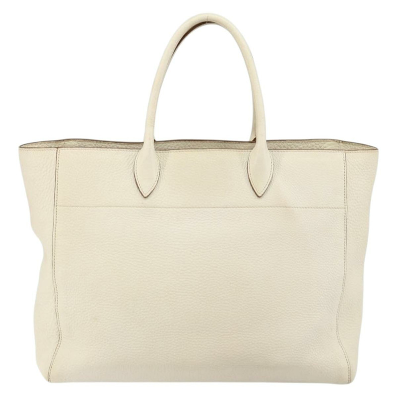 【日本直送】PRADA 白色金色皮革手提包 正品 fm4895-1