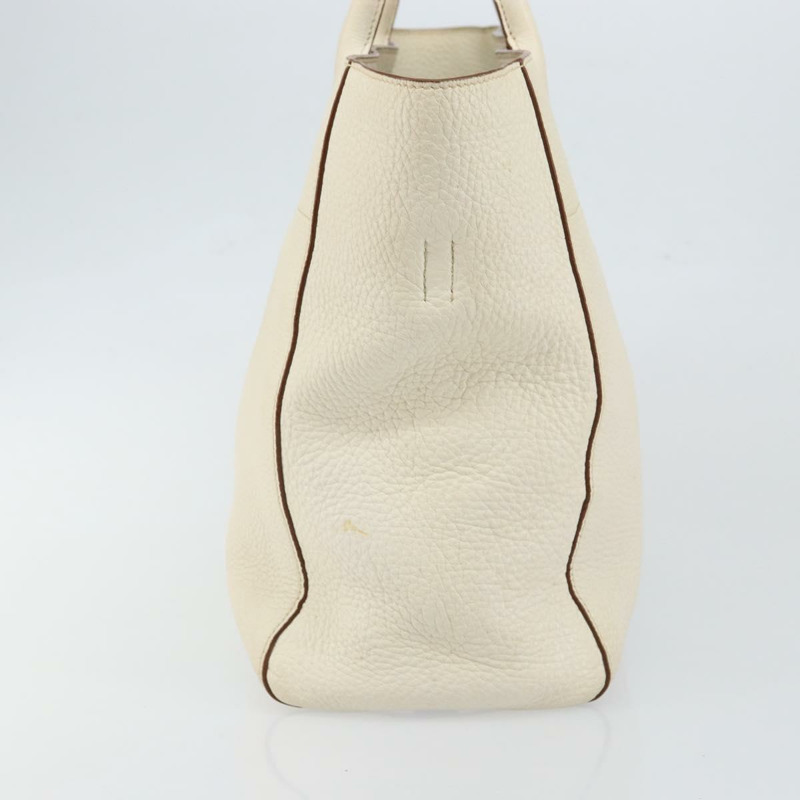 【日本直送】PRADA 白色金色皮革手提包 正品 fm4895-3