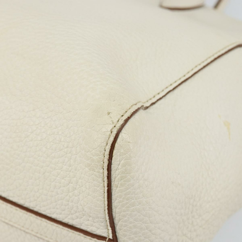 【日本直送】PRADA 白色金色皮革手提包 正品 fm4895-7